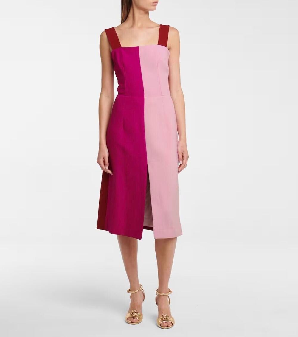 NWT DOLCE & GABBANA Dress Pink Colorblock Sheath Bodycon IT 36 US 0